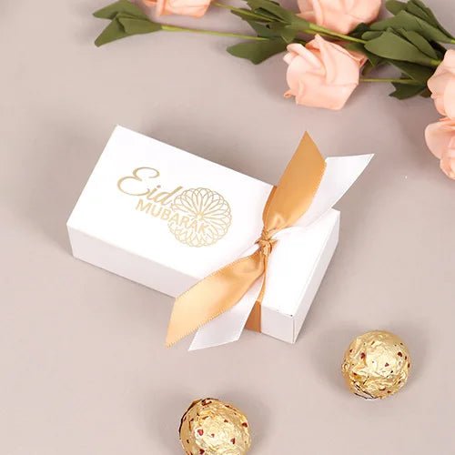 10Pcs Black Or White Eid Mubarak Gift Boxes - Shopping Time Australia
