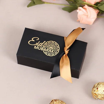 10Pcs Black Or White Eid Mubarak Gift Boxes - Shopping Time Australia