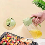 2in1 500ml Plastic Spray Oil Sprayer Bottle Spray Oil Dispenser Oil Jar Cruet BBQ Kitchen Baking Roasting Picnic Kitchen Tool - Shopping Time Australia - 