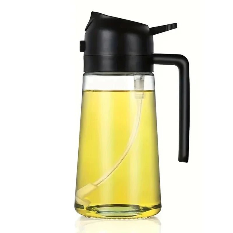 2in1 500ml Plastic Spray Oil Sprayer Bottle Spray Oil Dispenser Oil Jar Cruet BBQ Kitchen Baking Roasting Picnic Kitchen Tool - Shopping Time Australia - 