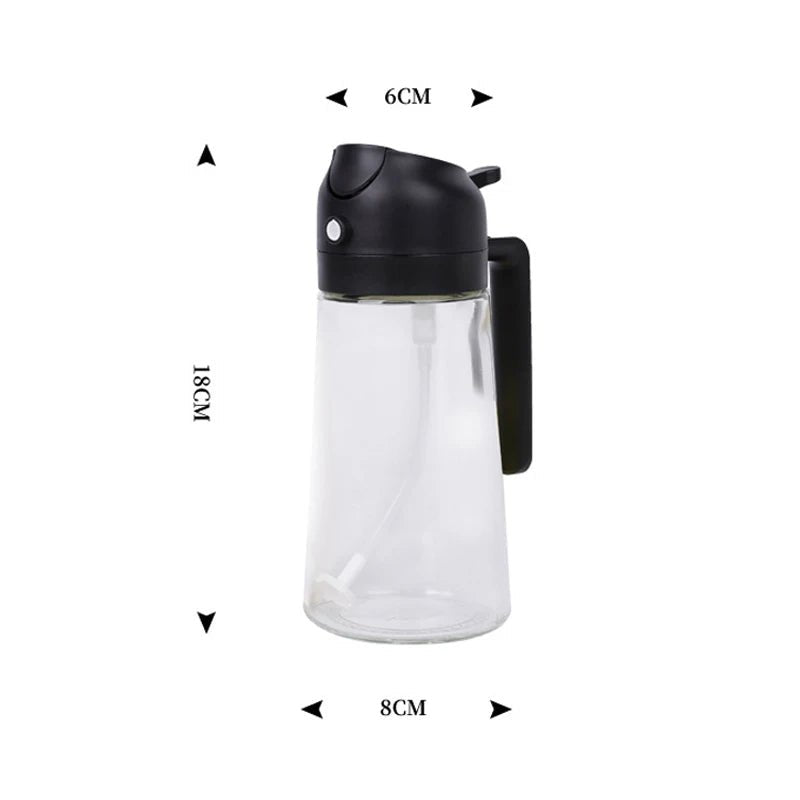 2in1 500ml Plastic Spray Oil Sprayer Bottle Spray Oil Dispenser Oil Jar Cruet BBQ Kitchen Baking Roasting Picnic Kitchen Tool - Shopping Time Australia - 