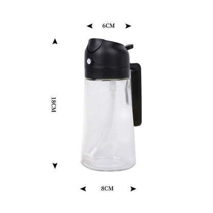 2in1 500ml Plastic Spray Oil Sprayer Bottle Spray Oil Dispenser Oil Jar Cruet BBQ Kitchen Baking Roasting Picnic Kitchen Tool - Shopping Time Australia - 