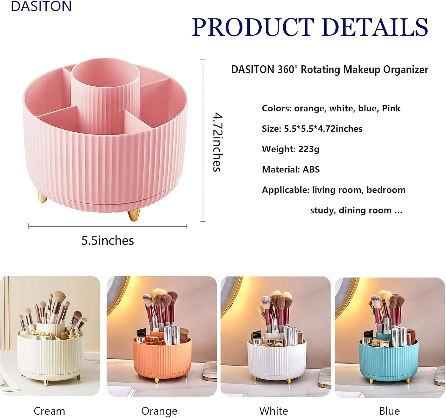 360 Rotating Makeup Storage Organiser - Shopping Time Australia - Makeup Accessories