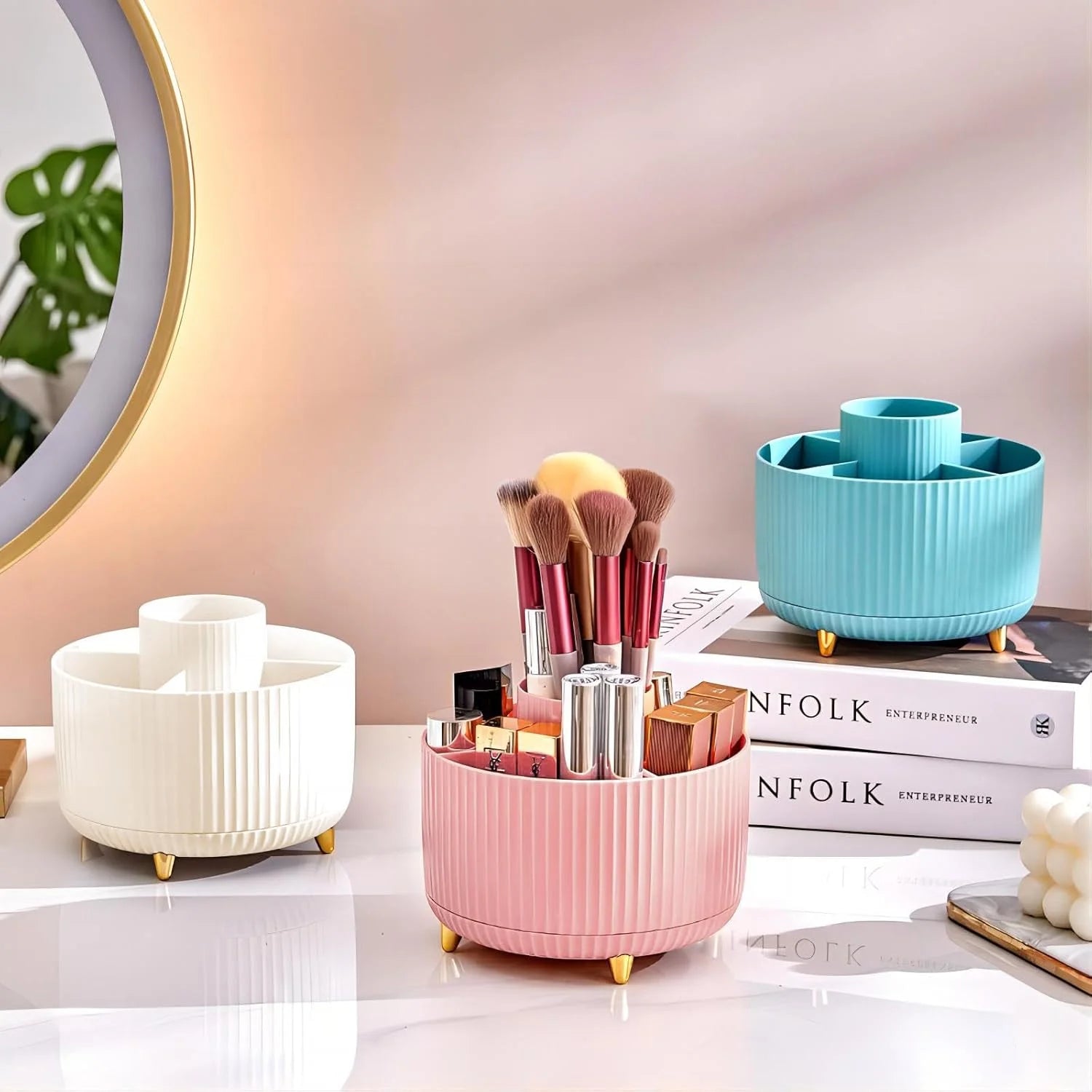 360 Rotating Makeup Storage Organiser - Shopping Time Australia - Makeup Accessories