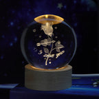 6cm 3D Moon Crystal Ball Glass Ball Decoration - Shopping Time Australia
