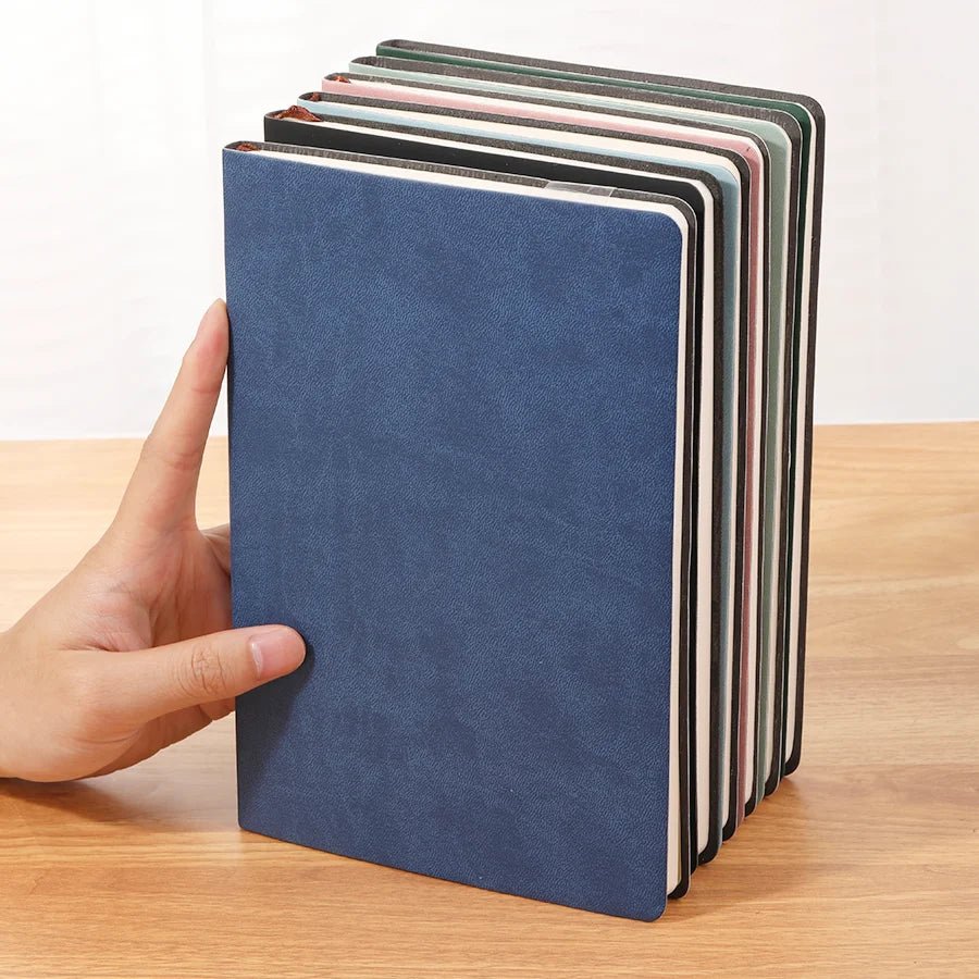 A5 Soft Leather Notebook, 120 Pages, Office Stationery, Waterproof Cover, Comfortable Touch, Hot Selling - Shopping Time Australia - 