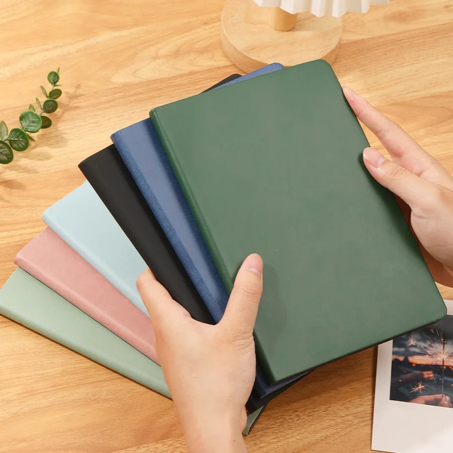 A5 Soft Leather Notebook, 120 Pages, Office Stationery, Waterproof Cover, Comfortable Touch, Hot Selling - Shopping Time Australia - 