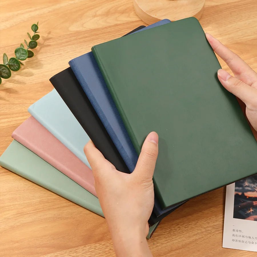 A5 Soft Leather Notebook, 120 Pages, Office Stationery, Waterproof Cover, Comfortable Touch, Hot Selling - Shopping Time Australia - 