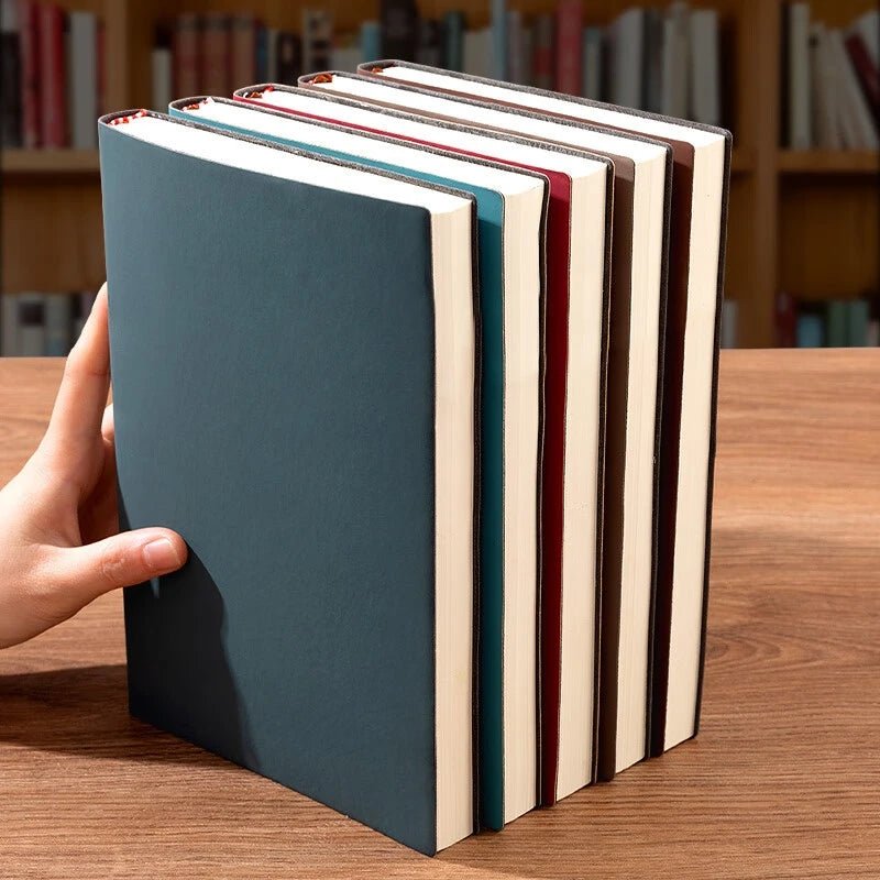 A5 Soft Leather Notebook, 120 Pages, Office Stationery, Waterproof Cover, Comfortable Touch, Hot Selling - Shopping Time Australia - 