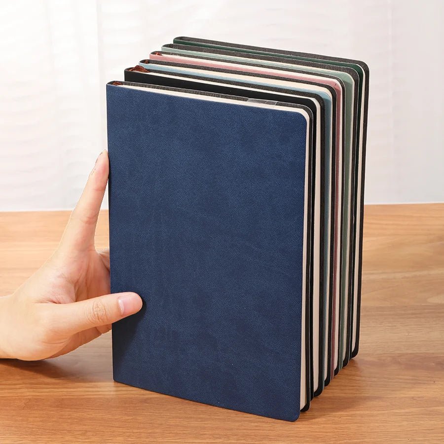 A5 Soft Leather Notebook, 120 Pages, Office Stationery, Waterproof Cover, Comfortable Touch, Hot Selling - Shopping Time Australia - 
