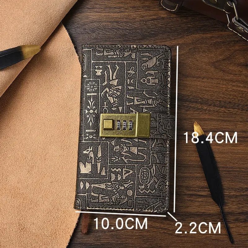A6/A5/B5 Vintage Notebook With Lock Retro Leather Diary Journal Notebook Sketchbook Stationery School Office Supplies Note Book - Shopping Time Australia - 