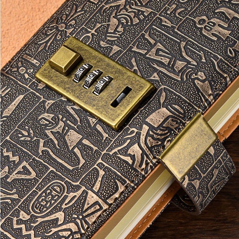 A6/A5/B5 Vintage Notebook With Lock Retro Leather Diary Journal Notebook Sketchbook Stationery School Office Supplies Note Book - Shopping Time Australia - 