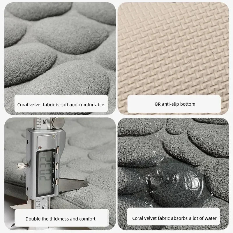 Bathroom Coral Fleece Floor Mat - Shopping Time Australia