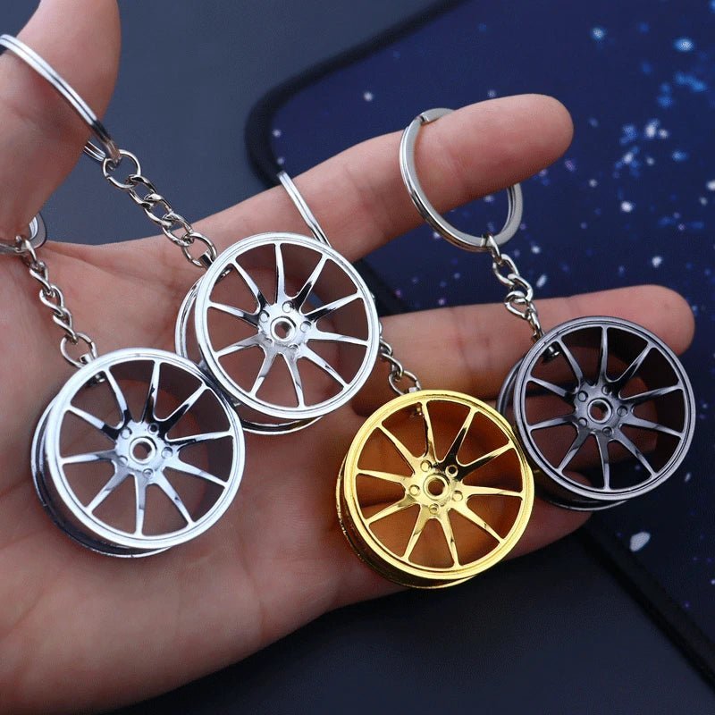Black Colour Car Rims Keychain - Shopping Time Australia