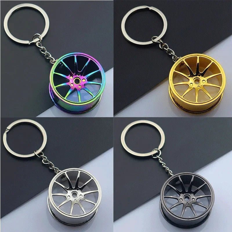 Black Colour Car Rims Keychain - Shopping Time Australia
