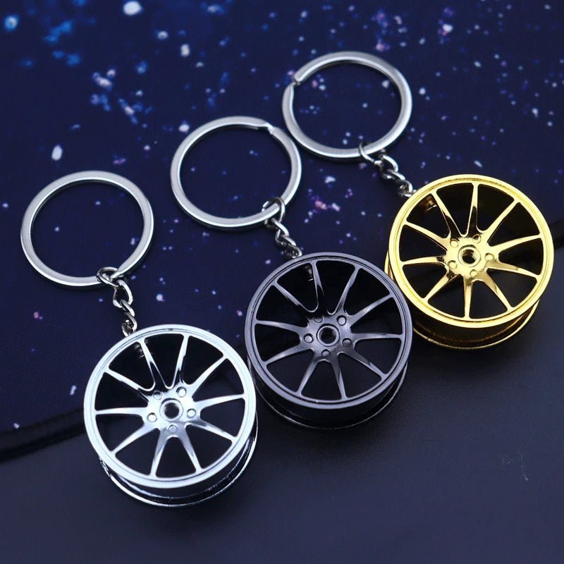 Black Colour Car Rims Keychain - Shopping Time Australia