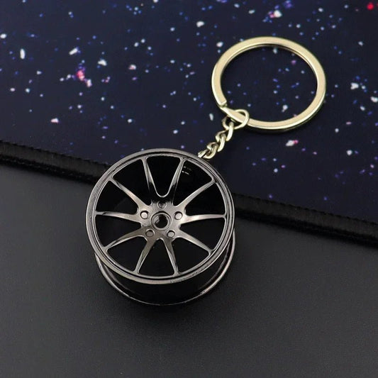 Black Colour Car Rims Keychain - Shopping Time Australia