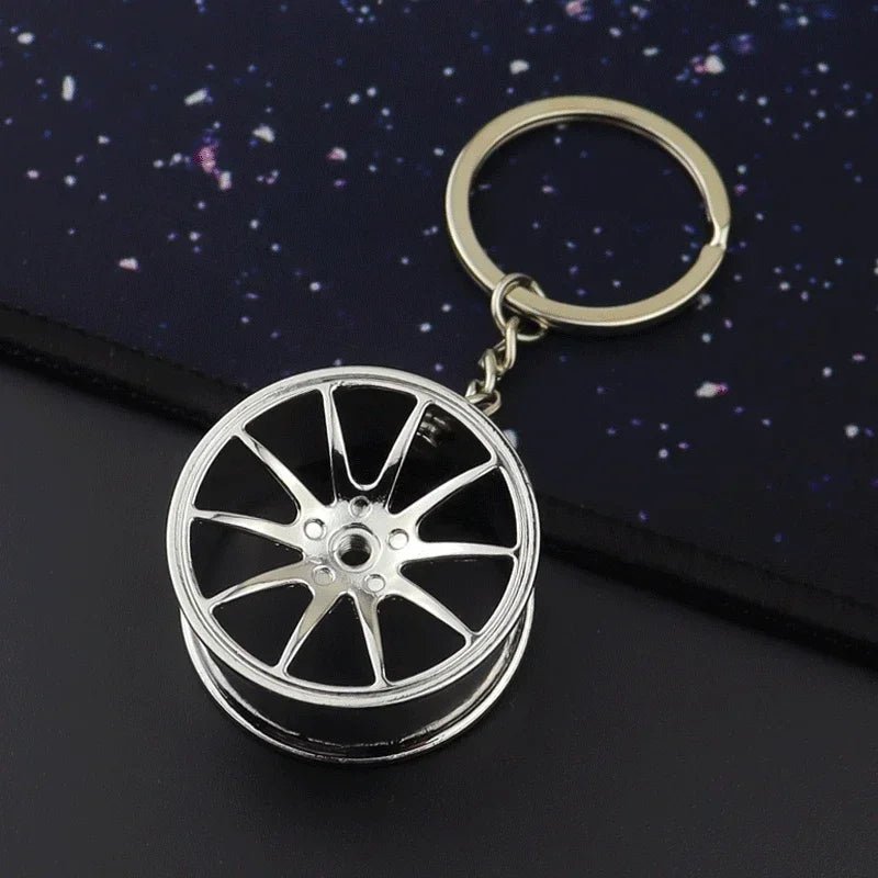 Black Colour Car Rims Keychain - Shopping Time Australia