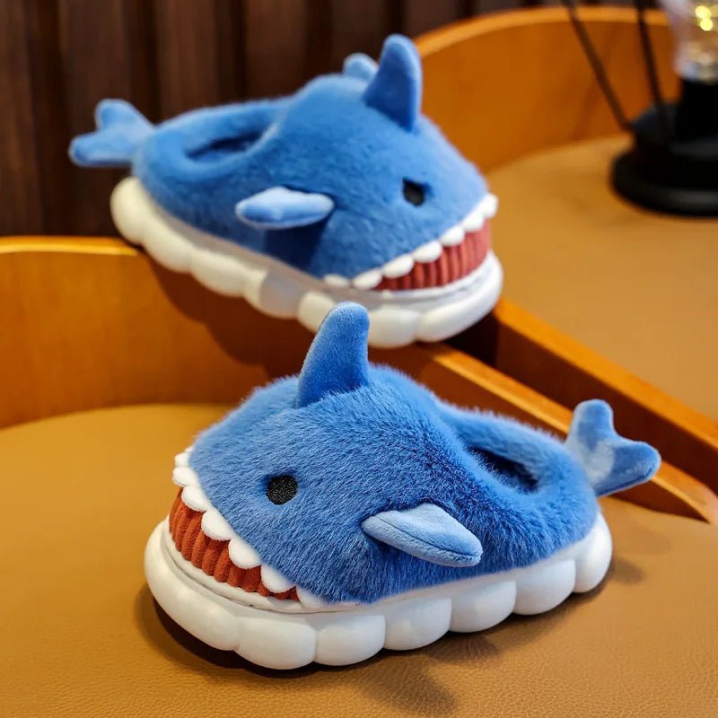 Children's Cartoon Shark Cotton Slippers - Shopping Time Australia