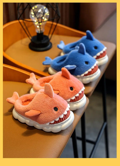 Children's Cartoon Shark Cotton Slippers - Shopping Time Australia