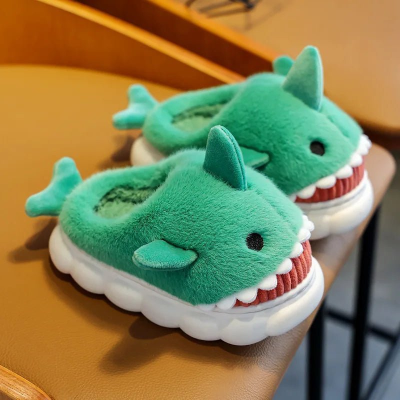 Children's Cartoon Shark Cotton Slippers - Shopping Time Australia