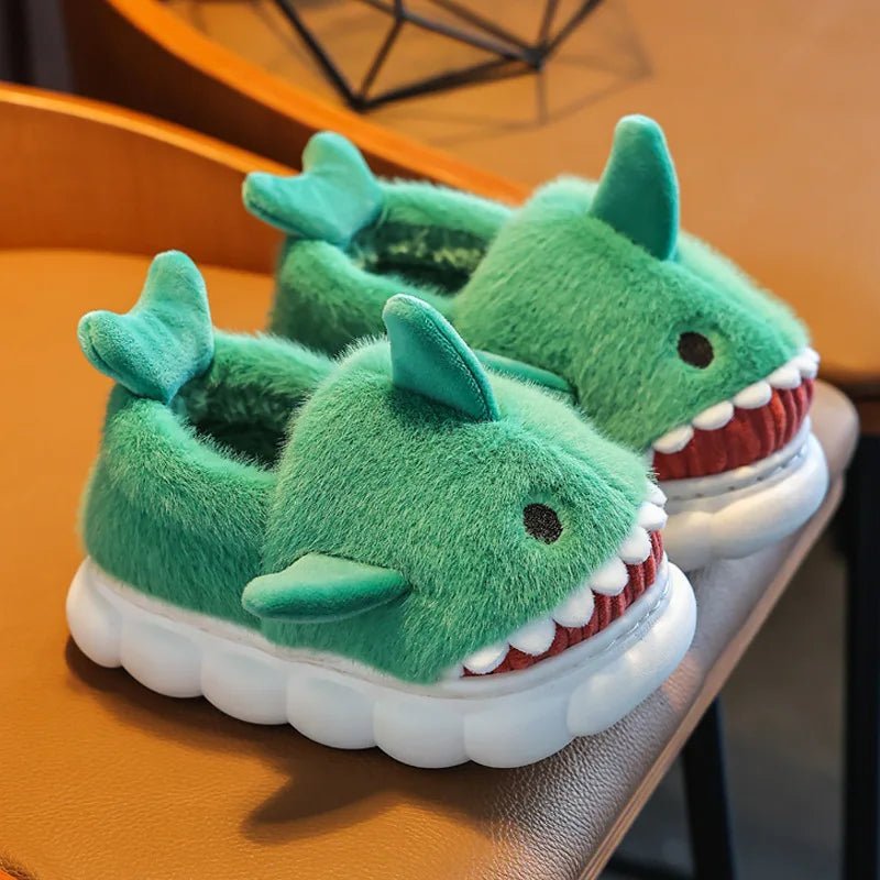 Children's Cartoon Shark Cotton Slippers - Shopping Time Australia