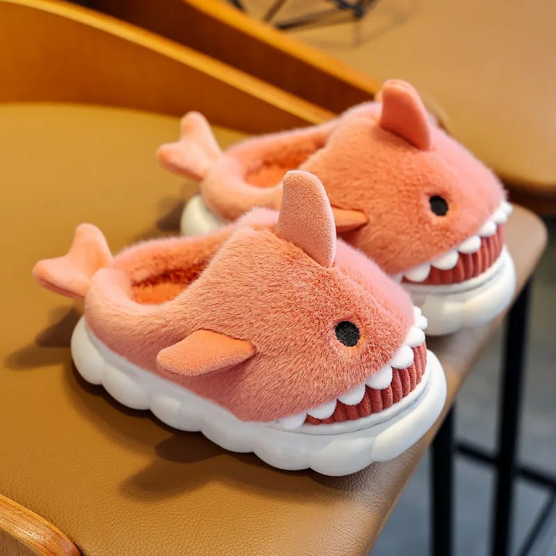 Children's Cartoon Shark Cotton Slippers - Shopping Time Australia
