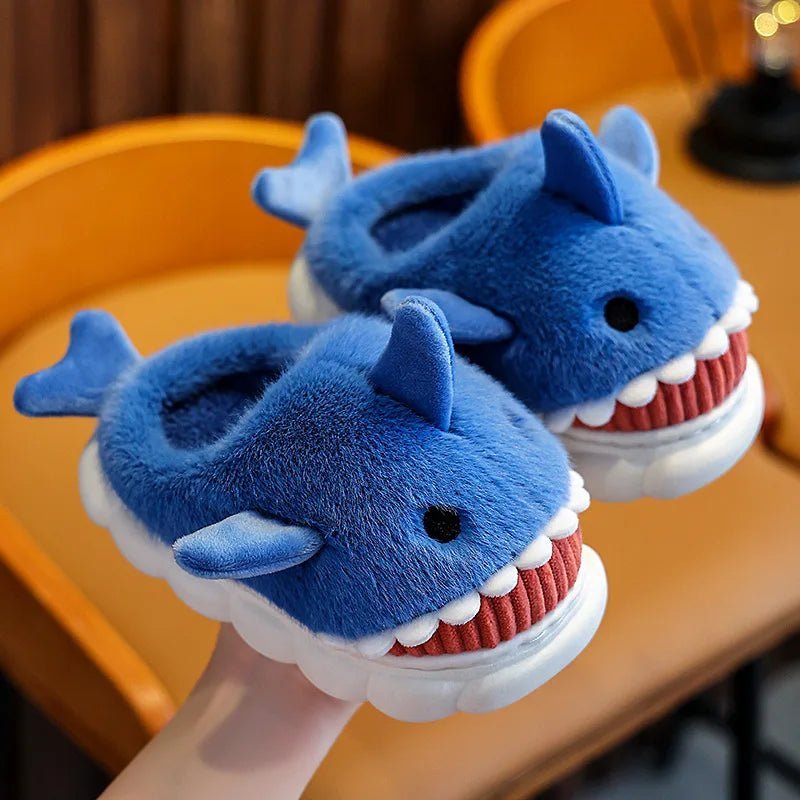 Children's Cartoon Shark Cotton Slippers - Shopping Time Australia