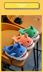 Children's Cartoon Shark Cotton Slippers - Shopping Time Australia