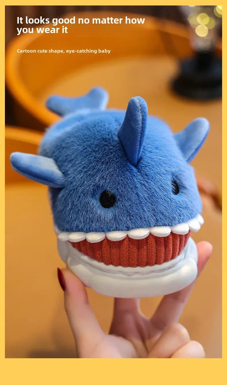 Children's Cartoon Shark Cotton Slippers - Shopping Time Australia