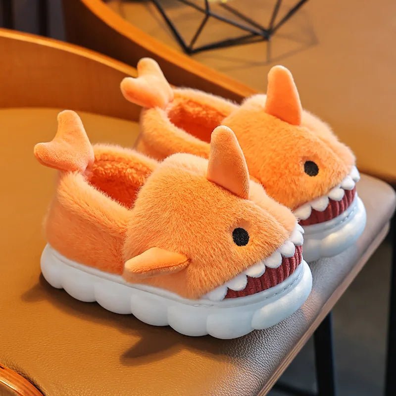 Children's Cartoon Shark Cotton Slippers - Shopping Time Australia