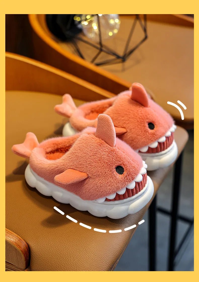 Children's Cartoon Shark Cotton Slippers - Shopping Time Australia