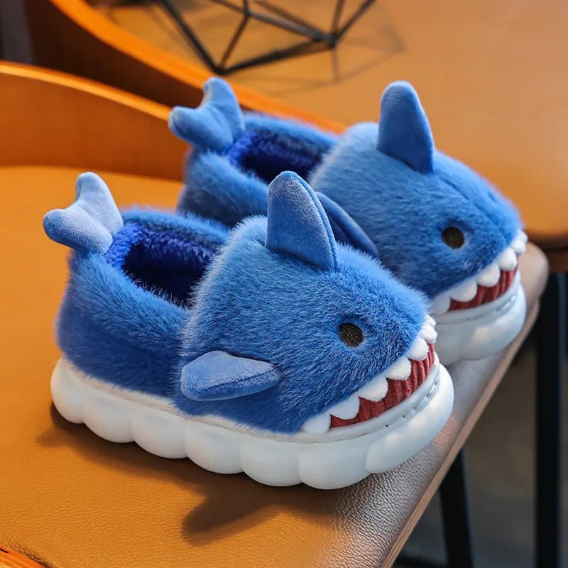 Children's Cartoon Shark Cotton Slippers - Shopping Time Australia