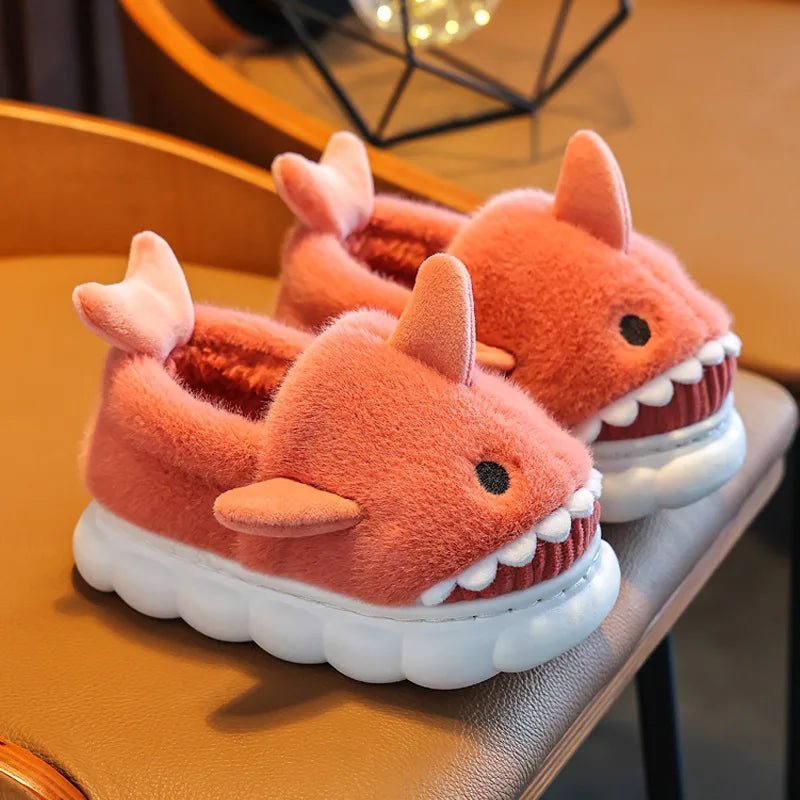 Children's Cartoon Shark Cotton Slippers - Shopping Time Australia