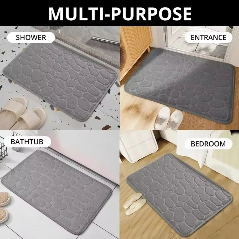 Coral Fleece Memory Foam Absorbent Floor Mat - Shopping Time Australia