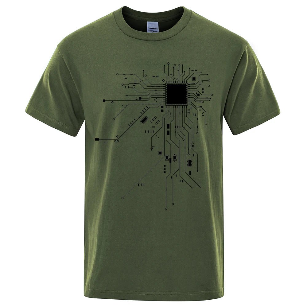 CPU Processor Circuit Diagram T Shirt Men - Shopping Time Australia - T-Shirts