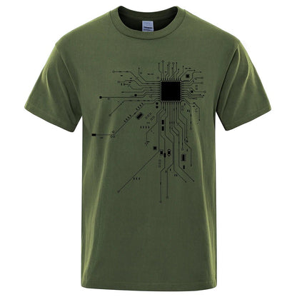 CPU Processor Circuit Diagram T Shirt Men - Shopping Time Australia - T-Shirts