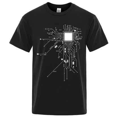 CPU Processor Circuit Diagram T Shirt Men - Shopping Time Australia - T-Shirts