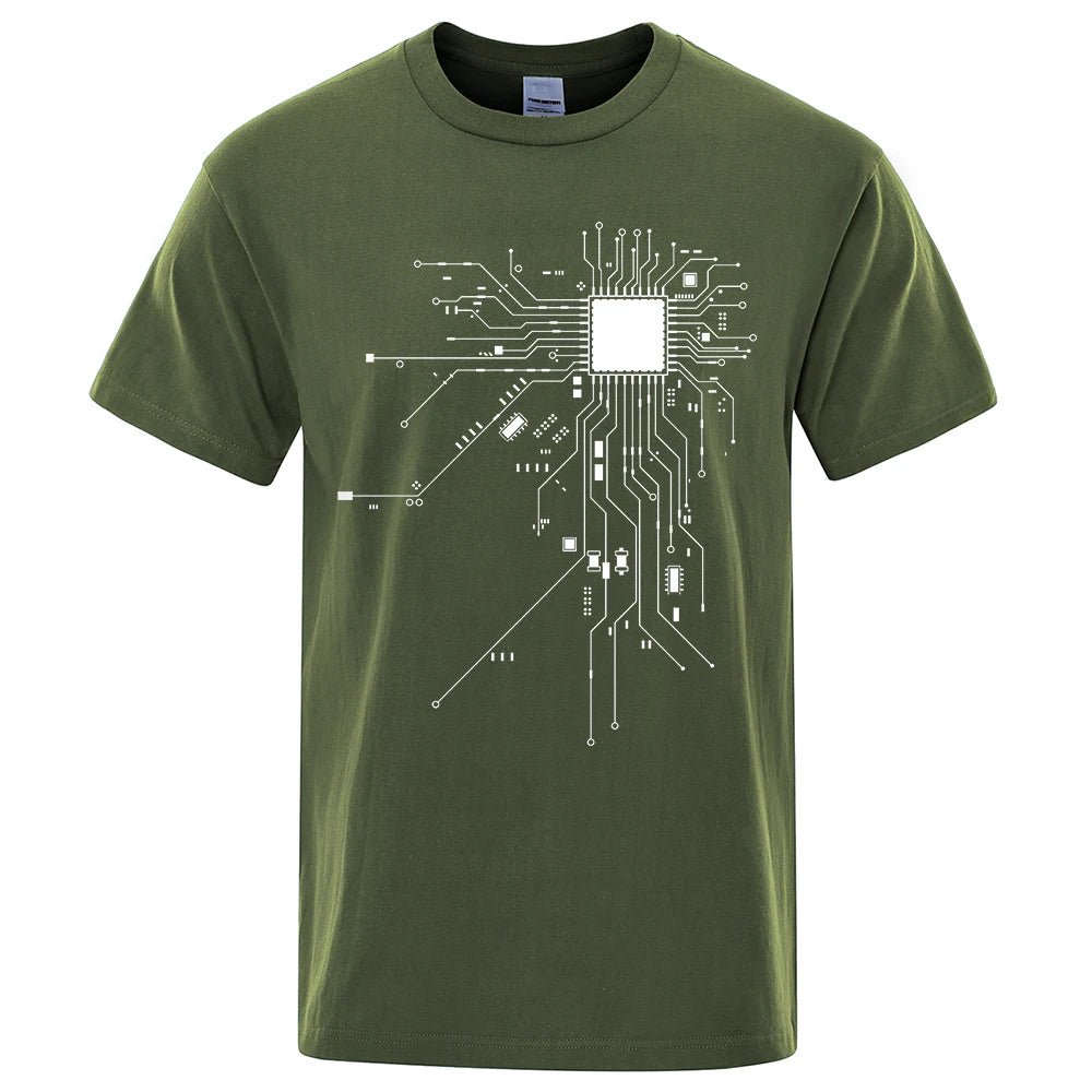 CPU Processor Circuit Diagram T Shirt Men - Shopping Time Australia - T-Shirts
