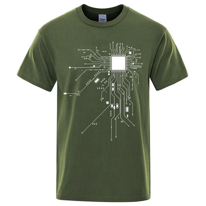 CPU Processor Circuit Diagram T Shirt Men - Shopping Time Australia - T-Shirts