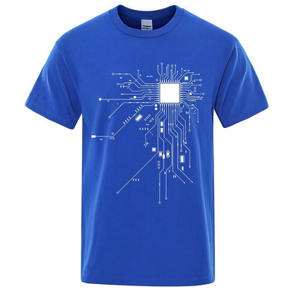 CPU Processor Circuit Diagram T Shirt Men - Shopping Time Australia - T-Shirts