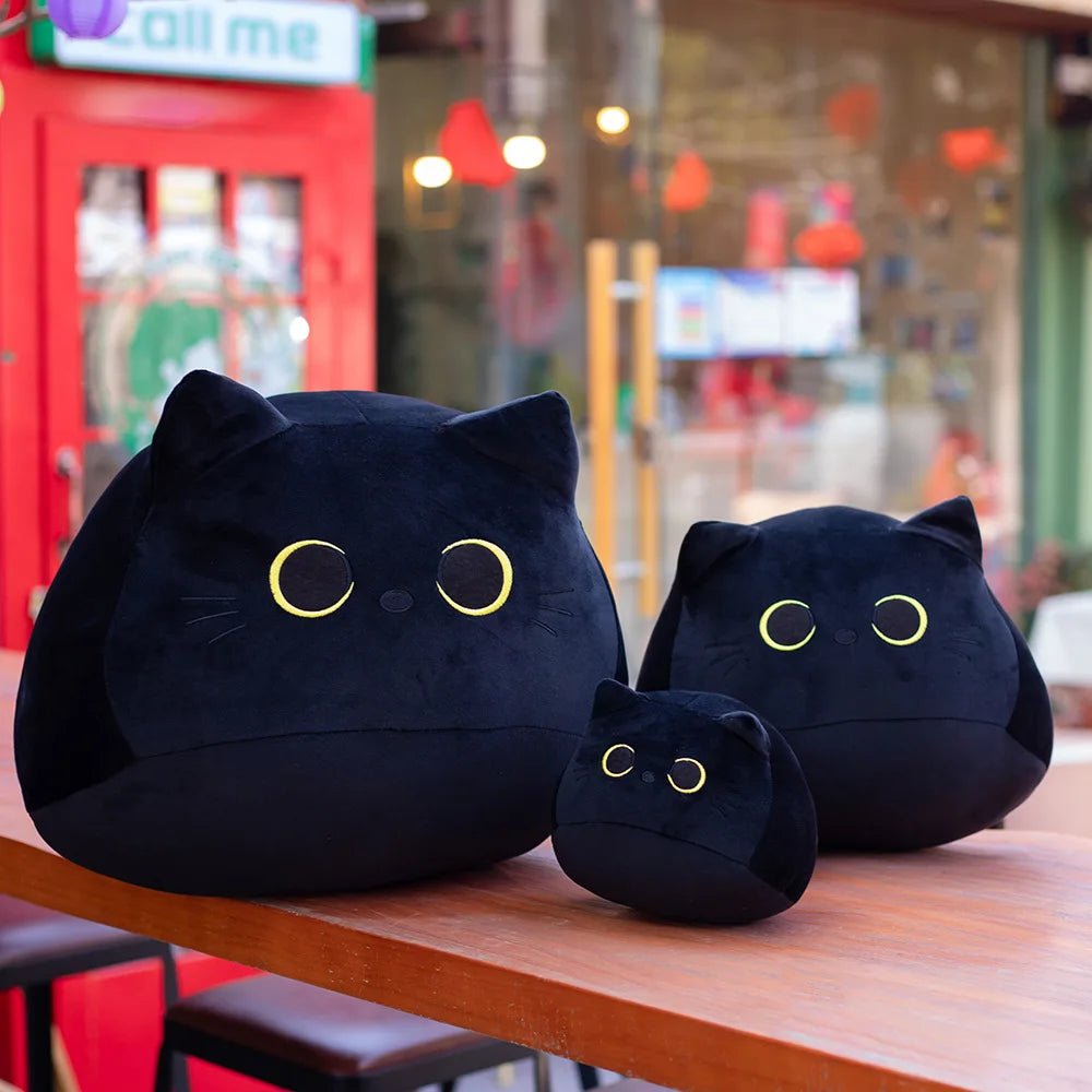 Cuddley Black Cat Shaped Soft Plush Toy - Shopping Time Australia