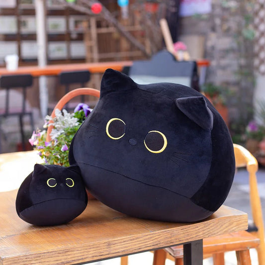 Cuddley Black Cat Shaped Soft Plush Toy - Shopping Time Australia