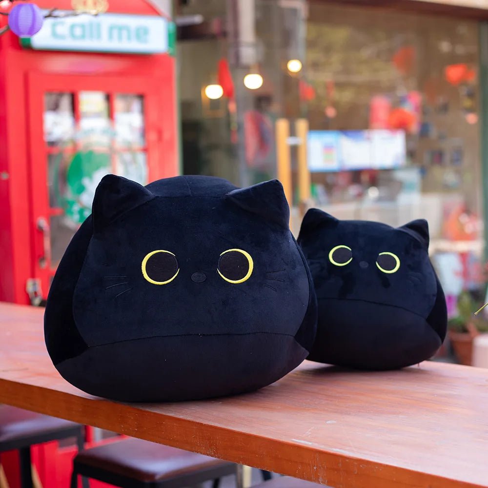 Cuddley Black Cat Shaped Soft Plush Toy - Shopping Time Australia