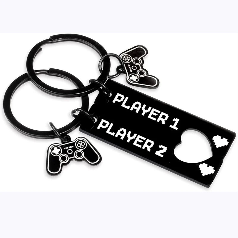 Cute Gamer Couple Keychain Valentine - Shopping Time Australia
