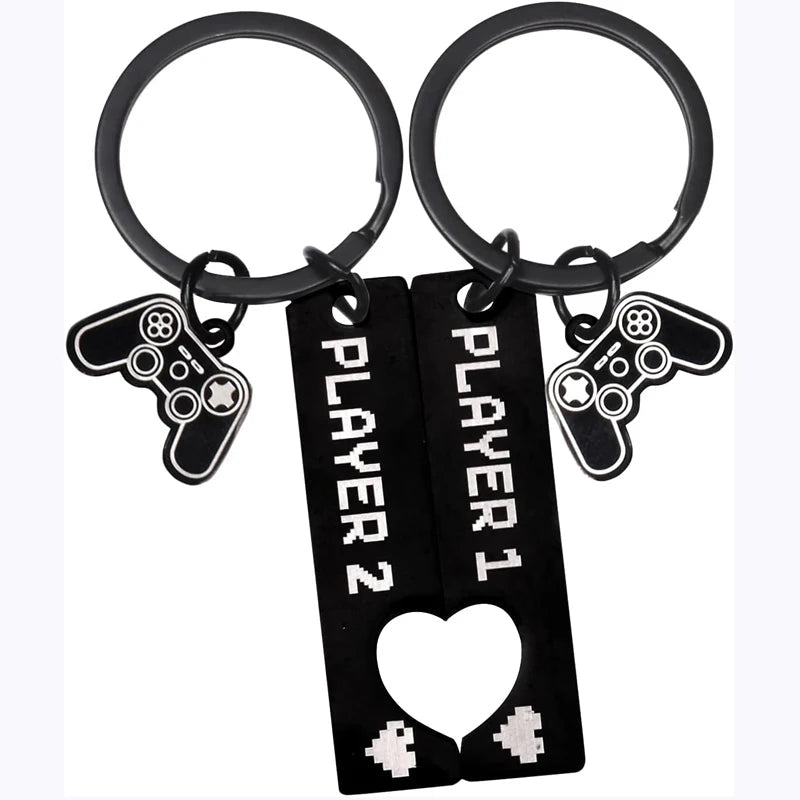 Cute Gamer Couple Keychain Valentine - Shopping Time Australia