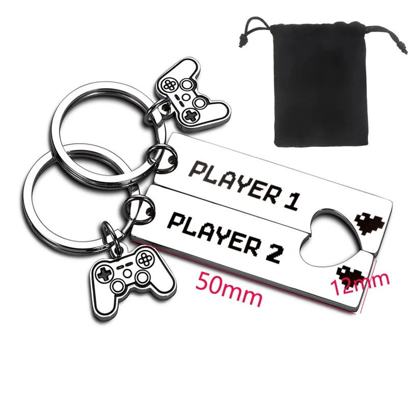 Cute Gamer Couple Keychain Valentine - Shopping Time Australia