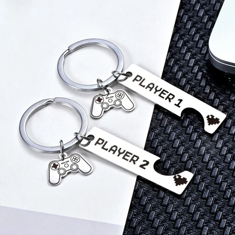 Cute Gamer Couple Keychain Valentine - Shopping Time Australia
