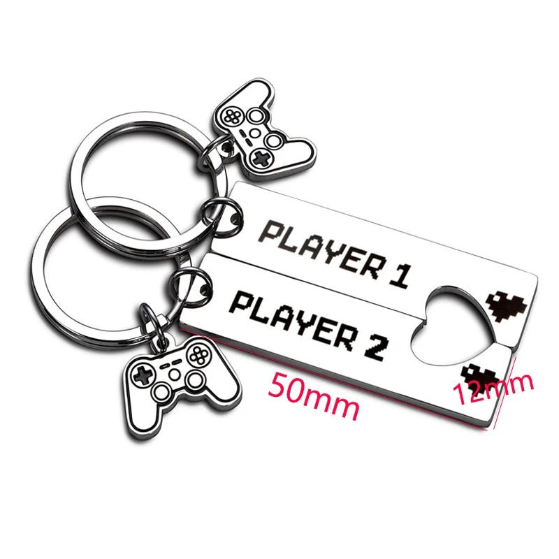 Cute Gamer Couple Keychain Valentine - Shopping Time Australia