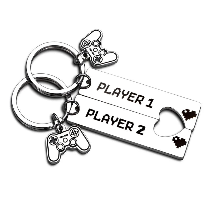 Cute Gamer Couple Keychain Valentine - Shopping Time Australia